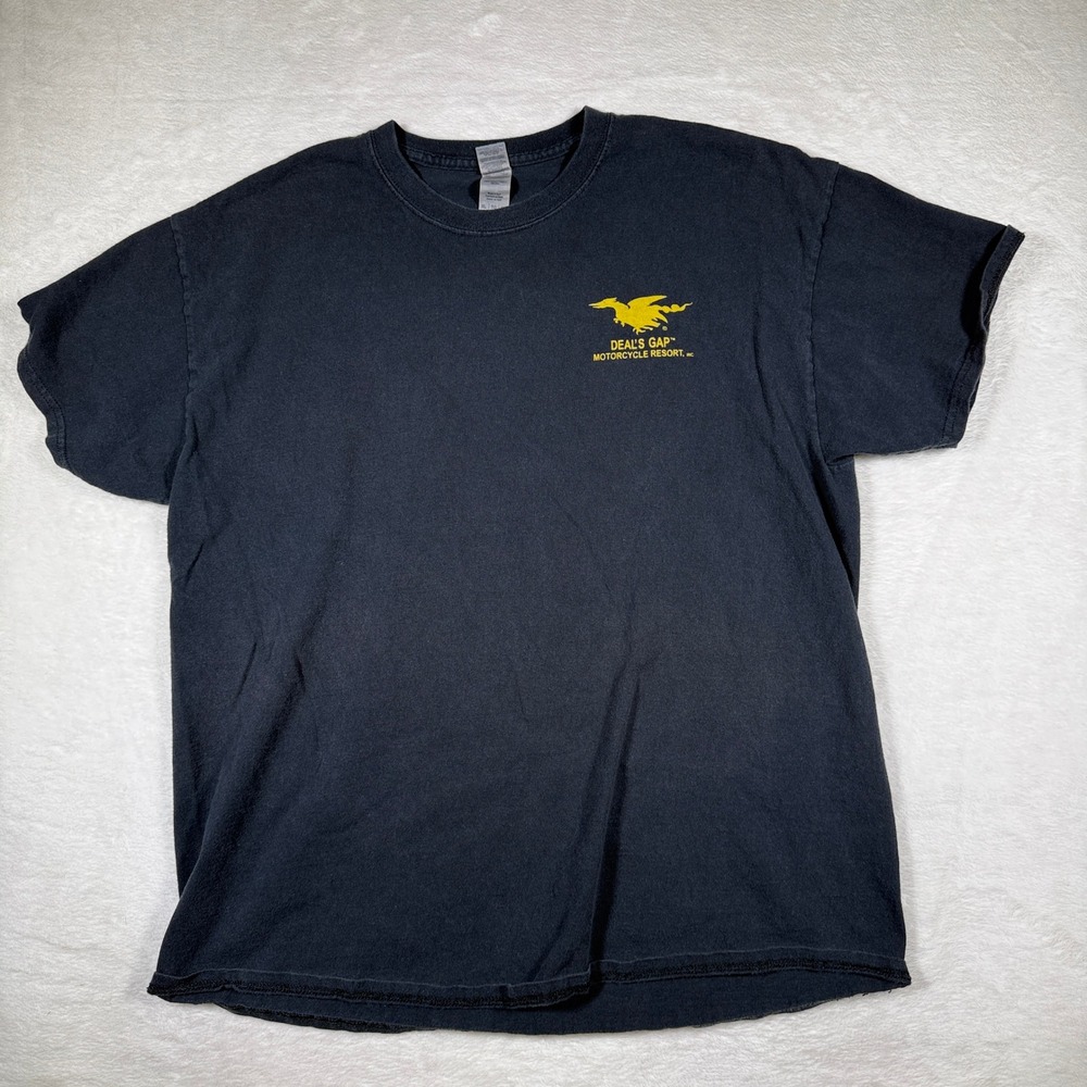 Deals Gap Motorcycle Resort Black T Shirt XL Dragon Graphic Tee Mens
